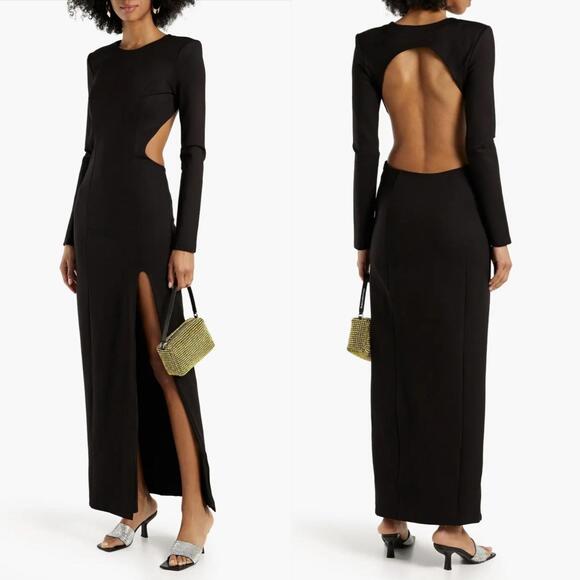 Nicholas Dresses & Skirts - Nicholas Zaire Open Back Long Sleeve Jersey Maxi Dress w/ Slit - Sz 2